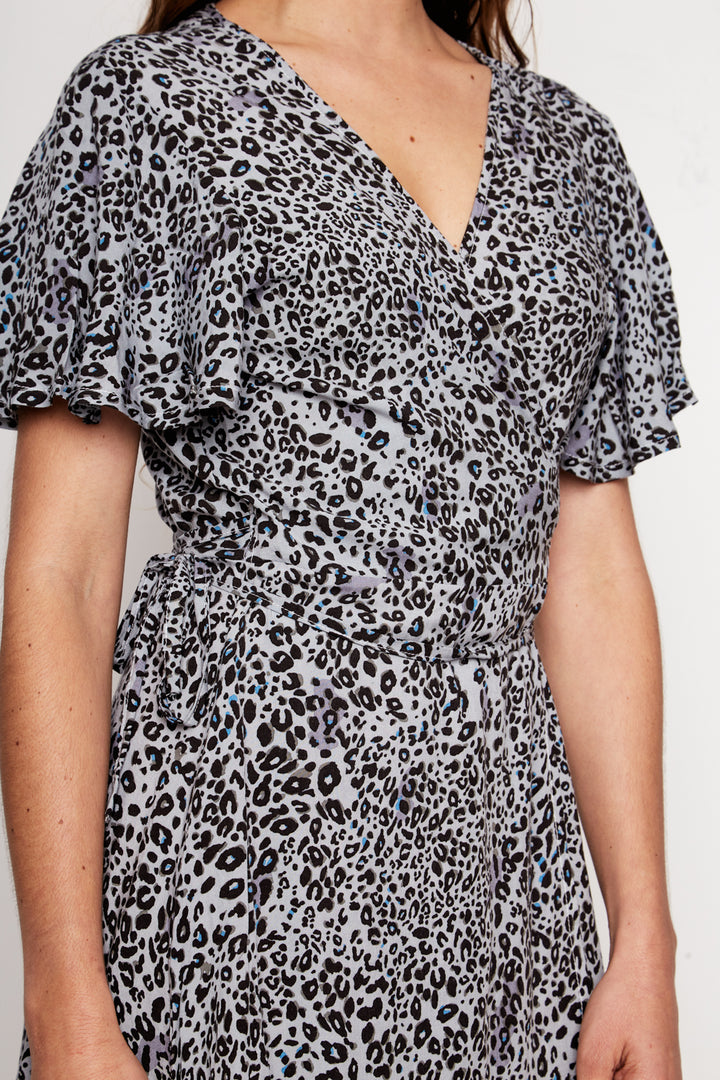 Vestido Sade Print Leopardo Blanco Mujer