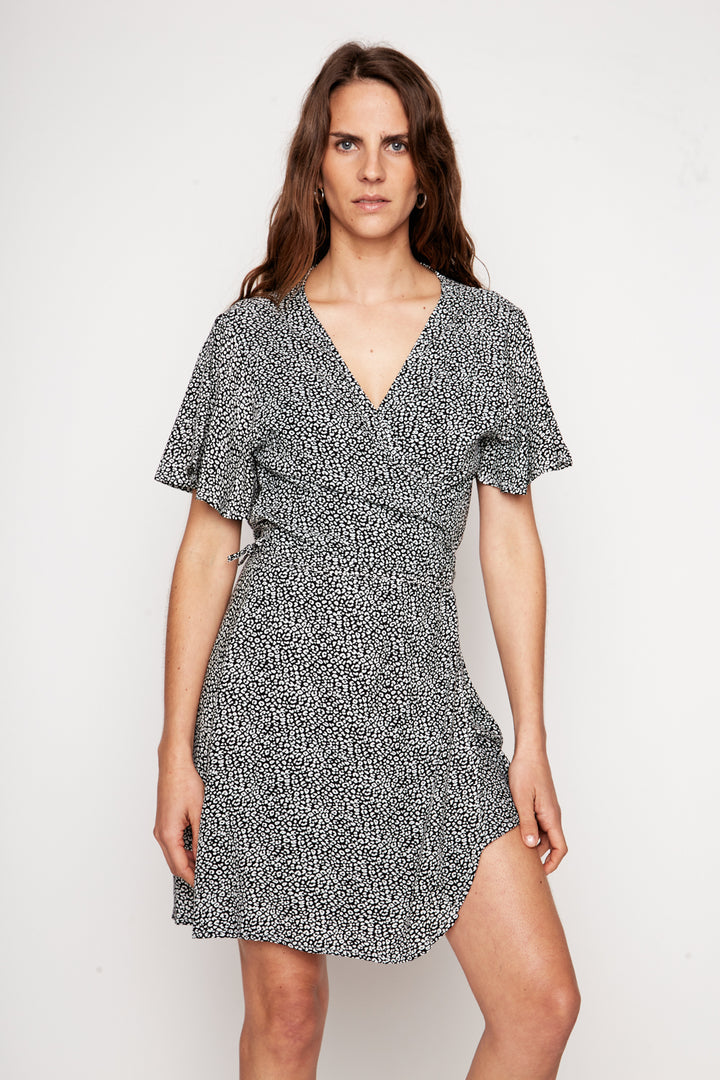 Vestido Sade Print Leopardo Negro Mujer