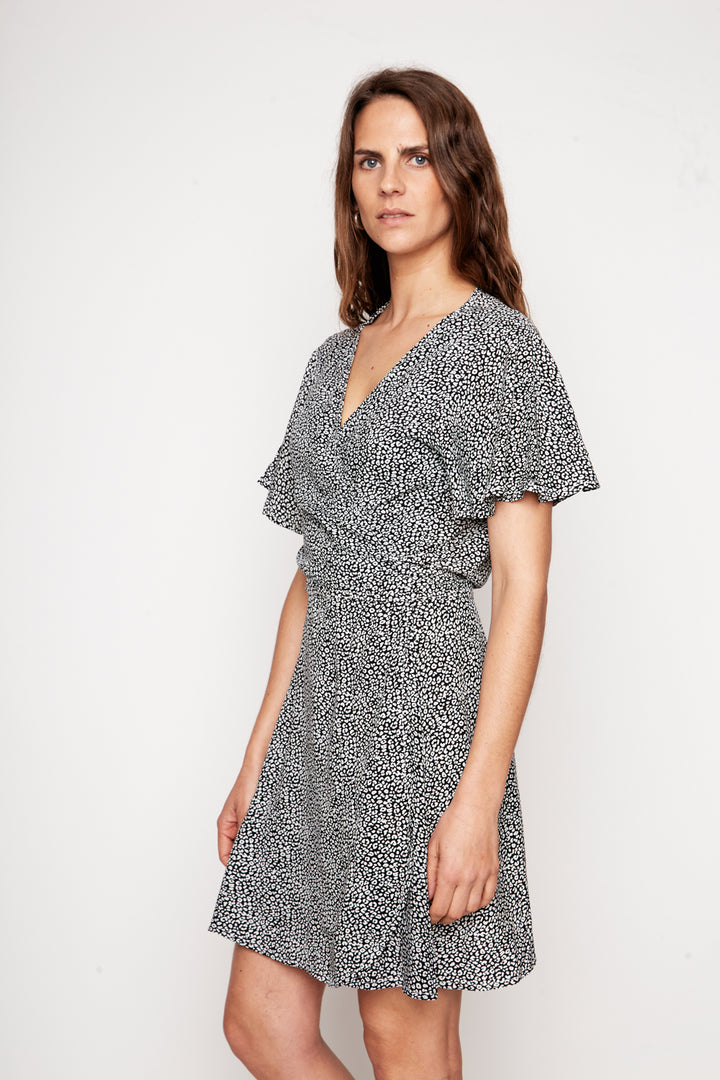 Vestido Sade Print Leopardo Negro Mujer