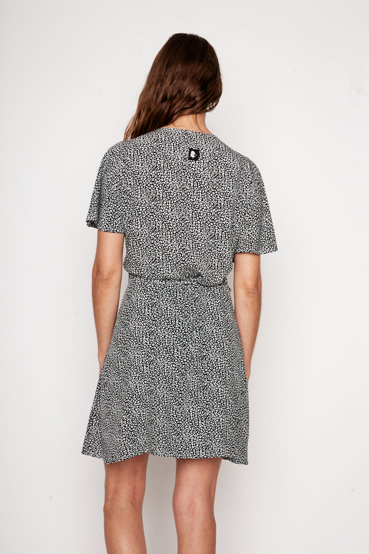 Vestido Sade Print Leopardo Negro Mujer
