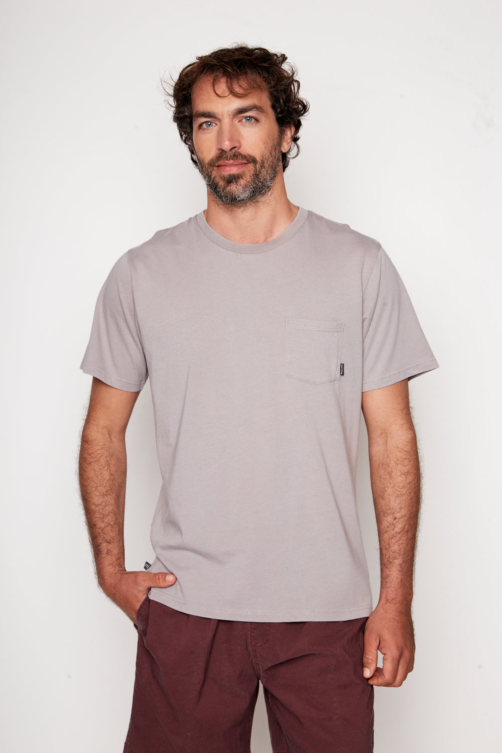 Polera Slim Fit Bichu Orgánica Gris Hombre