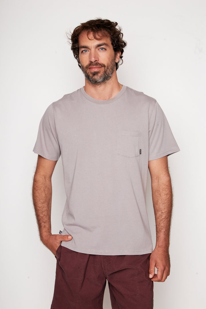 Polera Slim Fit Bichu Orgánica Gris Hombre
