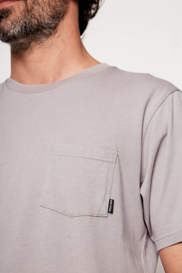 Polera Slim Fit Bichu Orgánica Gris Hombre