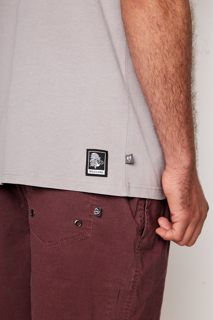 Polera Slim Fit Bichu Orgánica Gris Hombre