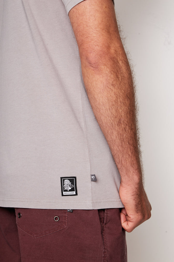 Polera Trona Orgánica Gris Hombre