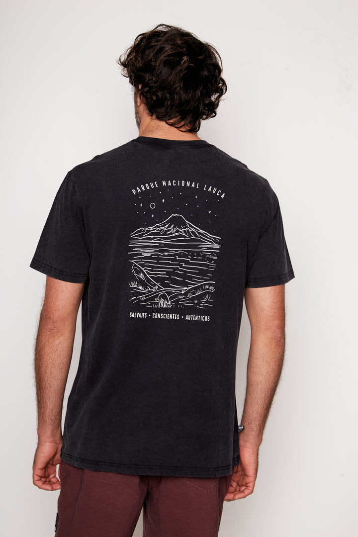 Polera Terra Orgánica Negra Hombre
