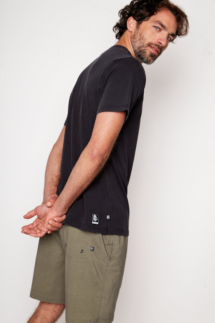 Polera Trona Orgánica Negro Hombre
