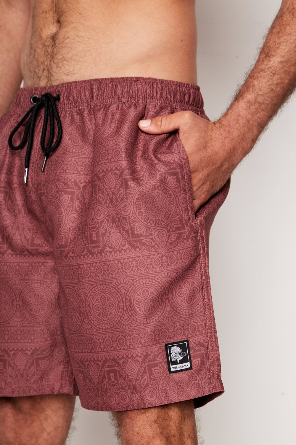 Traje de Baño Ciclón Print Reciclado Burdeo Hombre