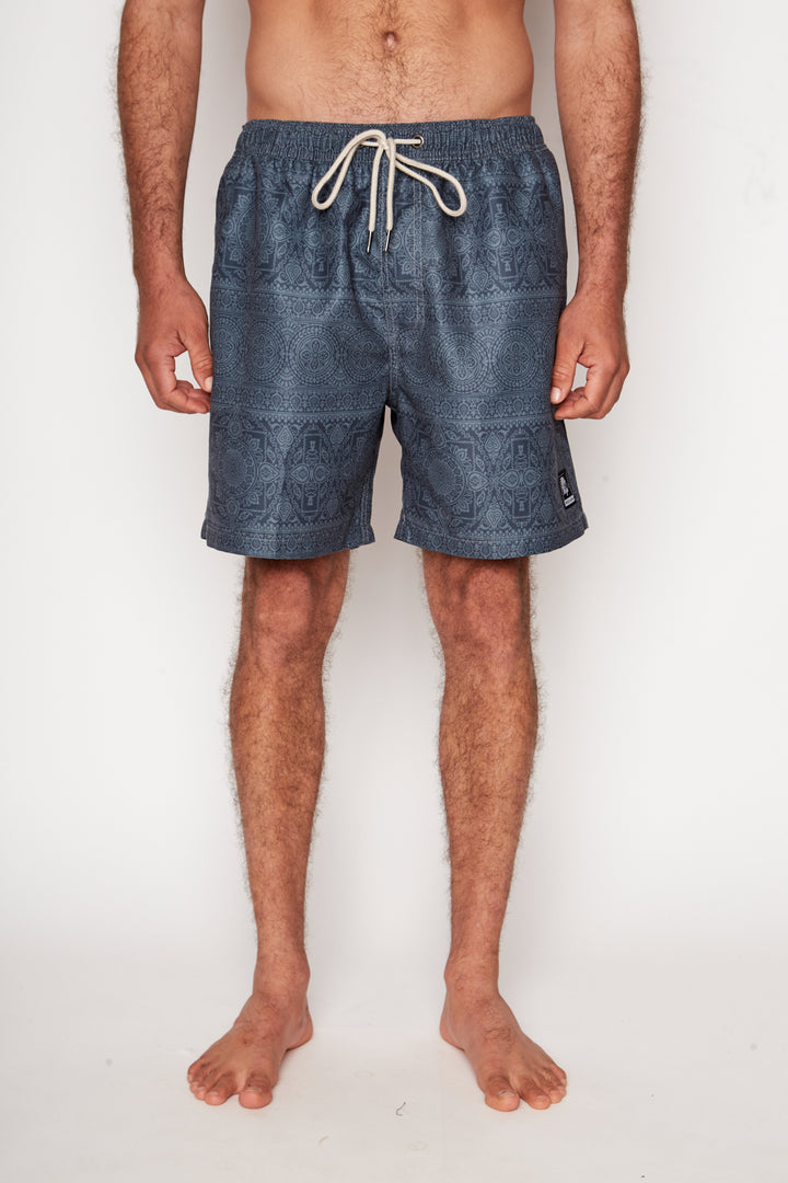 Traje de Baño Ciclón Print Reciclado Azul Hombre