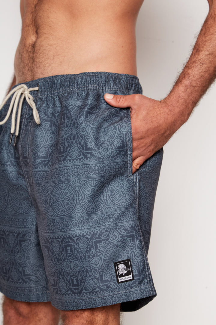 Traje de Baño Ciclón Print Reciclado Azul Hombre