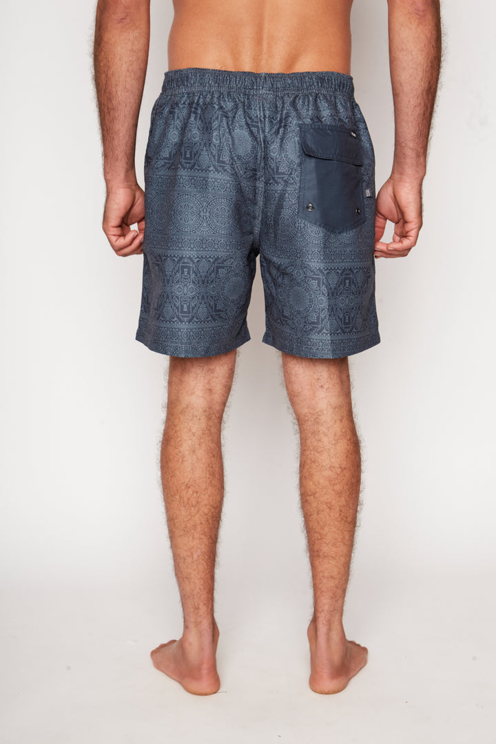 Traje de Baño Ciclón Print Reciclado Azul Hombre