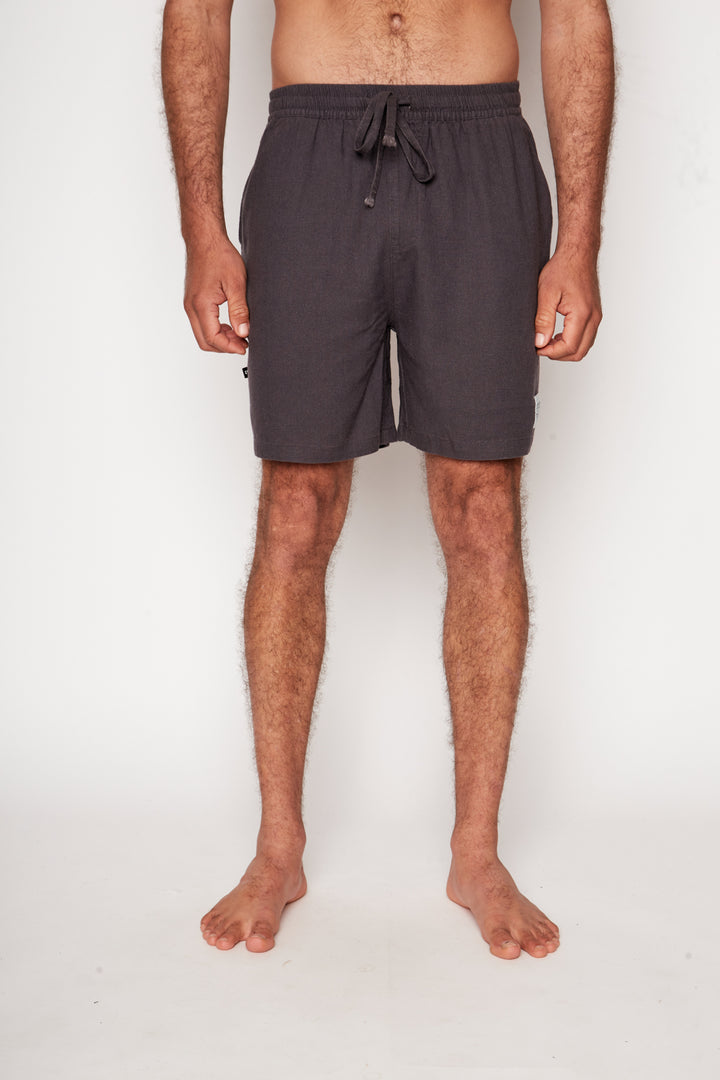 Short Dumay Con Lino Gris Hombre