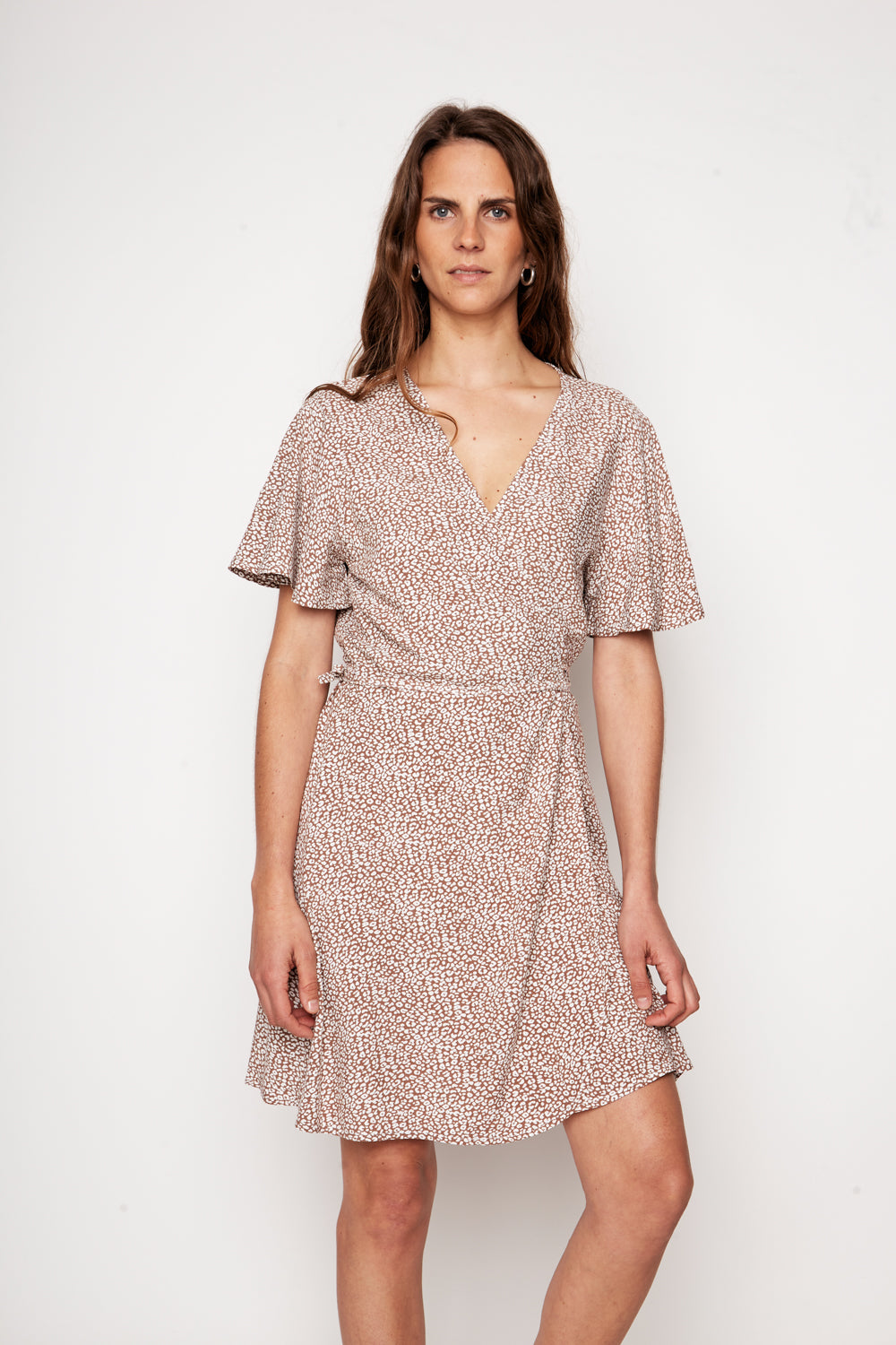 Vestido Sade Print Leopardo Cafe Mujer