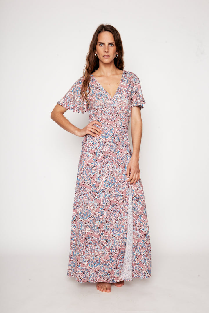 Vestido Aura Viscosa Rosado Mujer