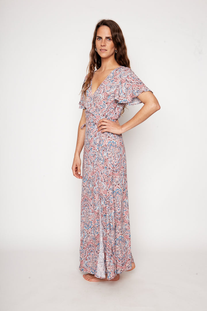 Vestido Aura Viscosa Rosado Mujer