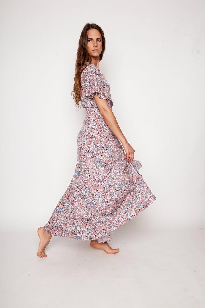 Vestido Aura Viscosa Rosado Mujer
