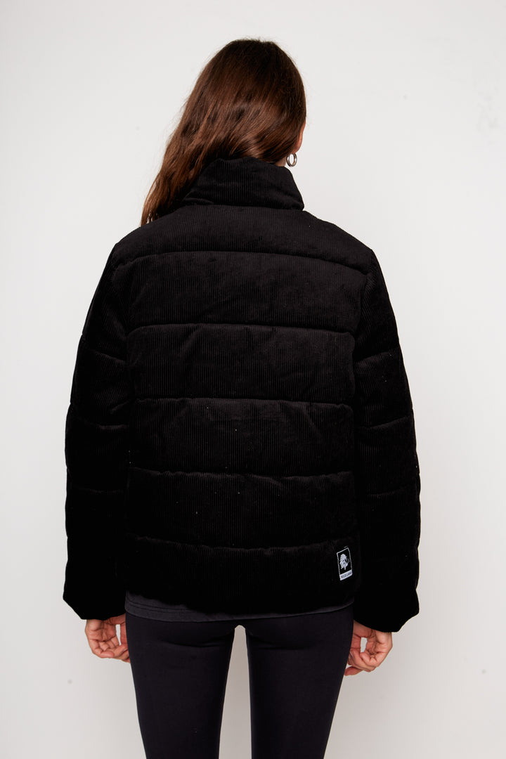 Parka Chic Puffa Orgánica Reciclada Negra Mujer