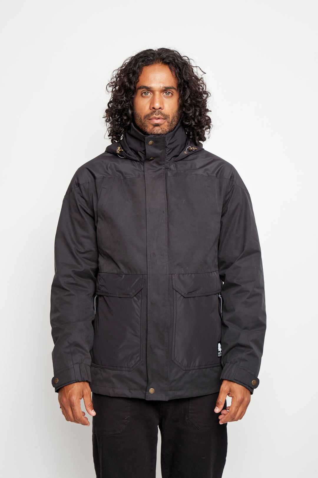 Parka Ruga 3 en 1 Reciclada Negro Hombre