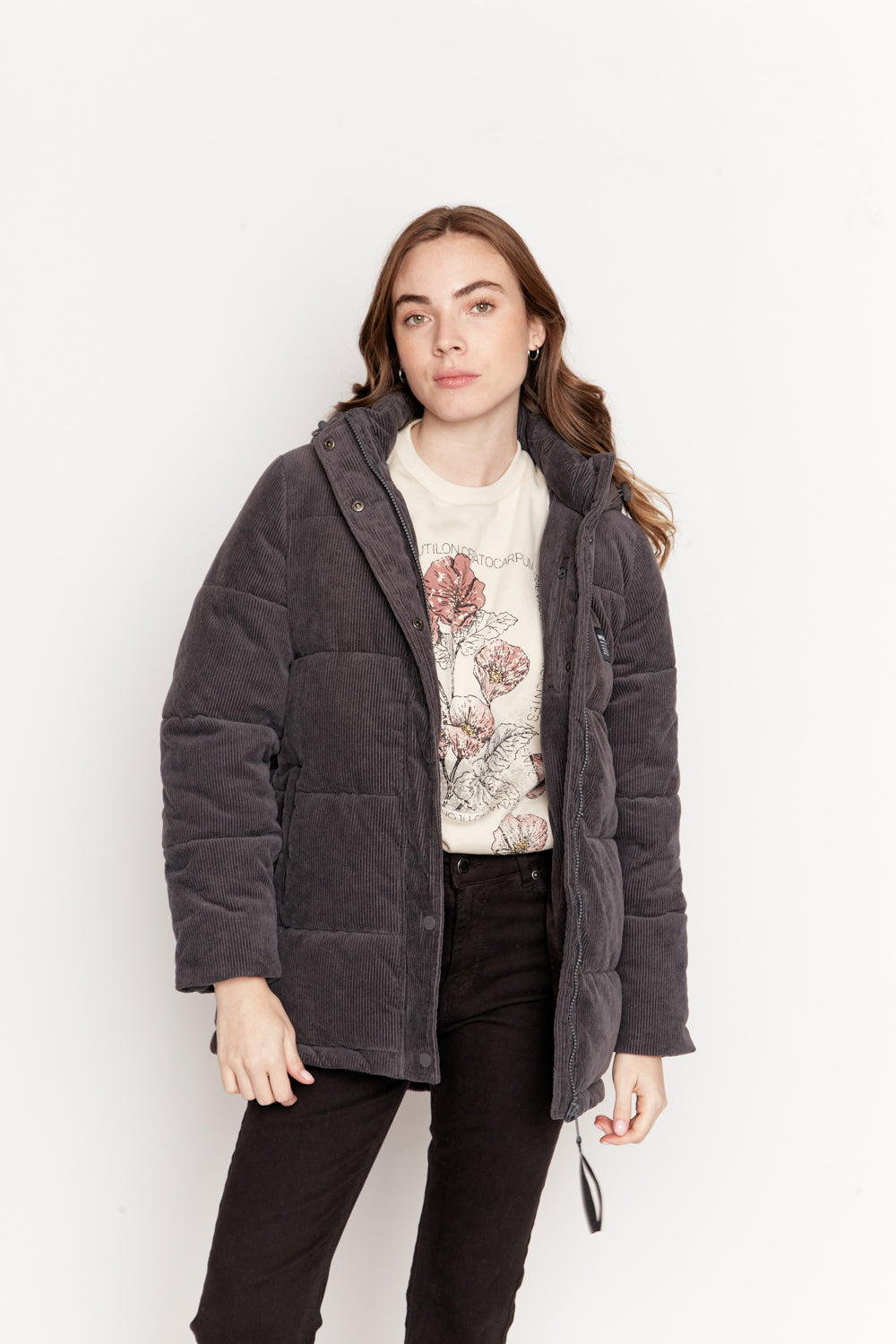 Parka Super Chic Organica Gris Oscuro Mujer Wild Lama