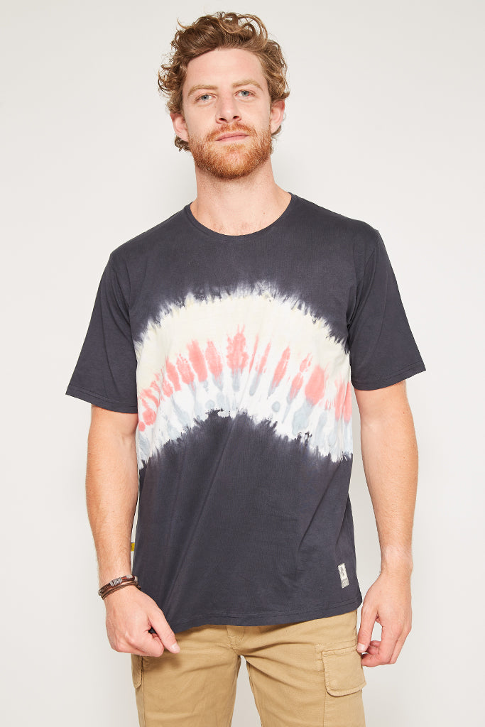 Polera Spray Algodón Orgánico Hombre Negra