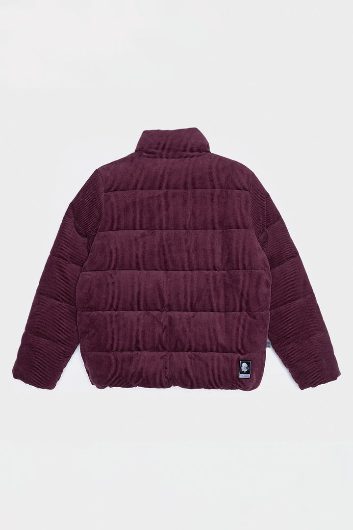 Parka Chic Puffa Orgánica Reciclada Burdeo Mujer