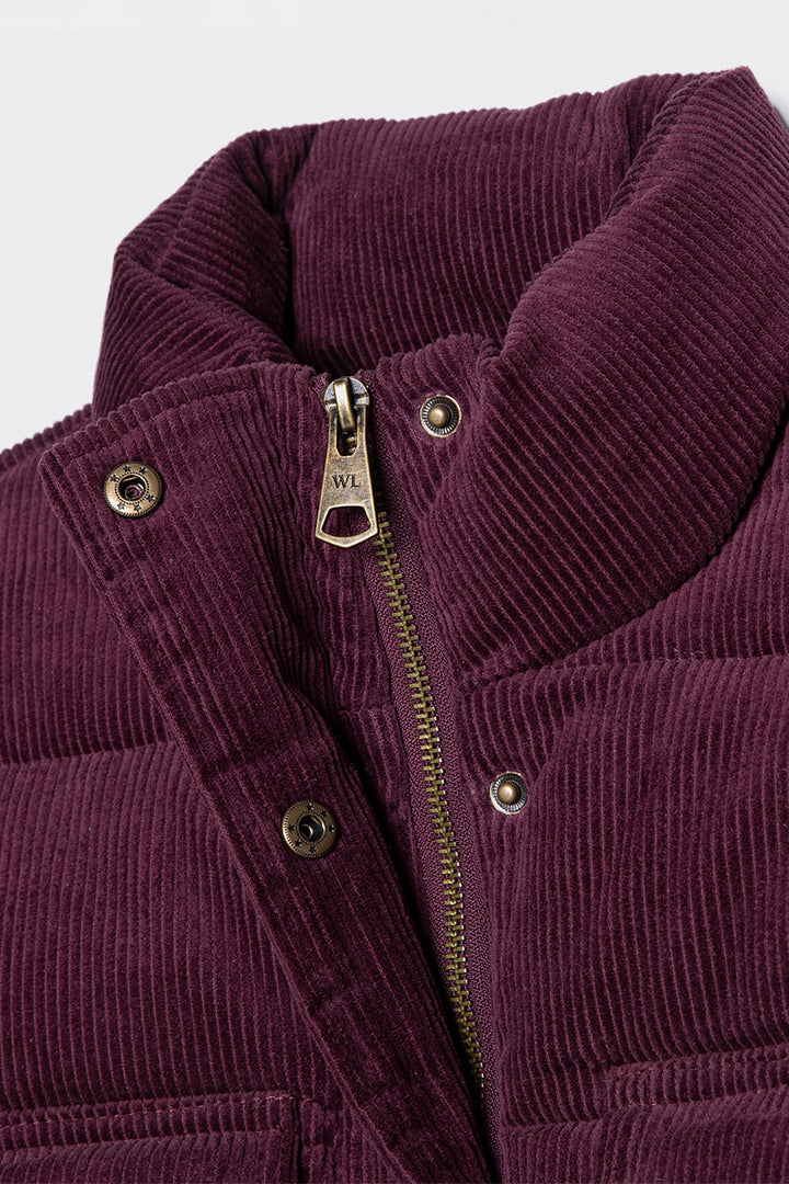 Parka Chic Puffa Orgánica Reciclada Burdeo Mujer