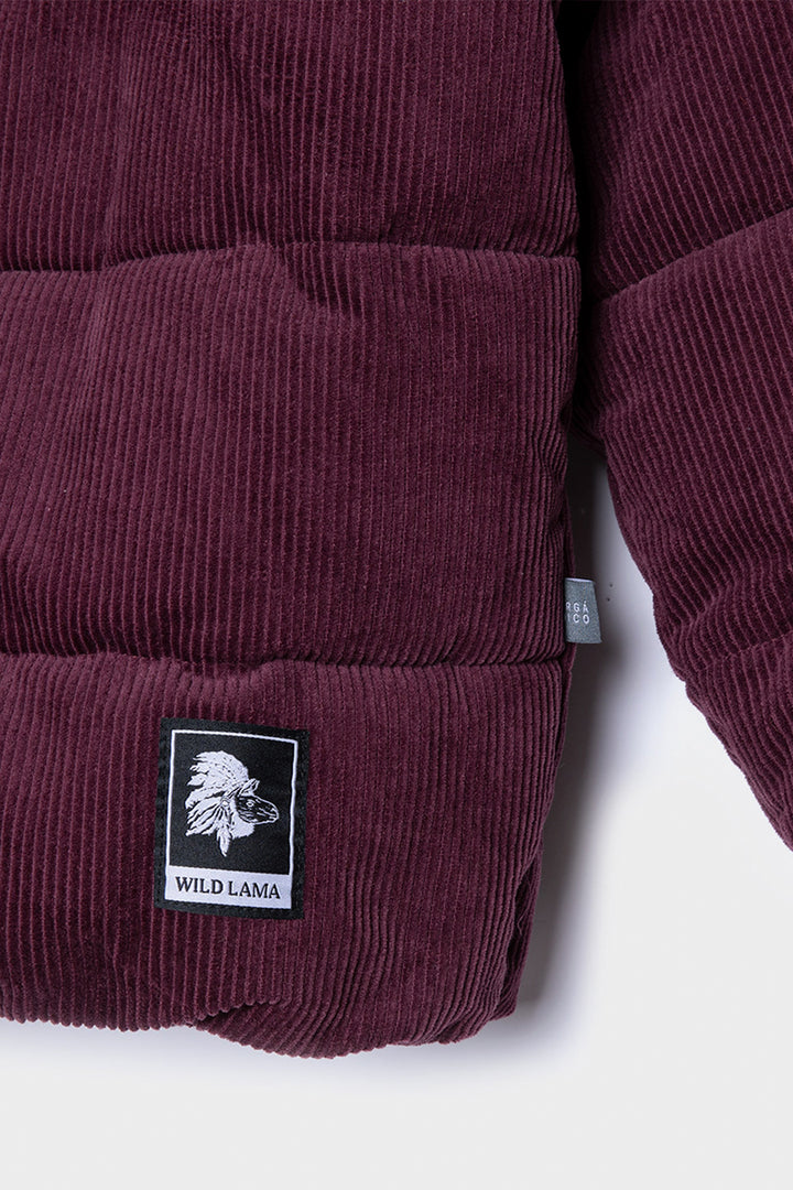 Parka Chic Puffa Orgánica Reciclada Burdeo Mujer