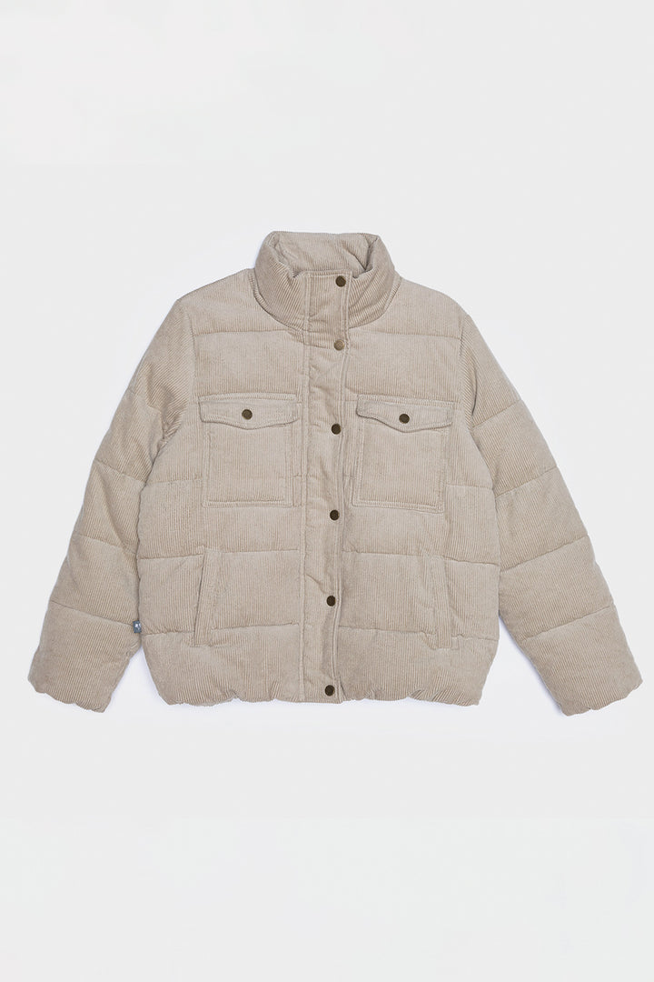Parka Chic Puffa Orgánica Reciclada Café Mujer