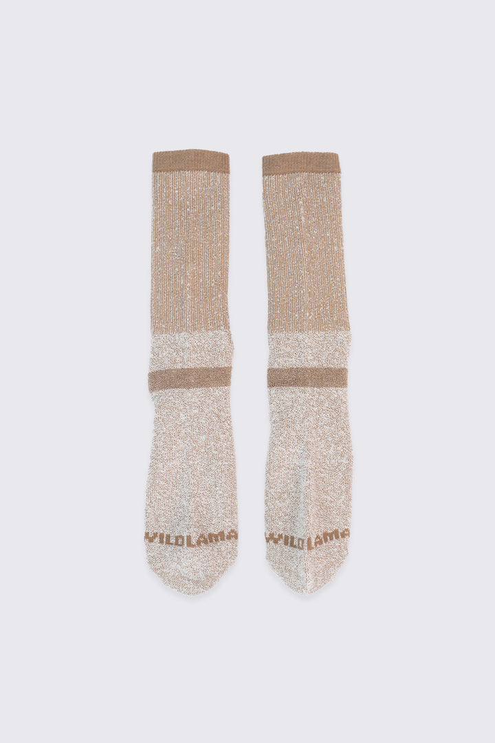 Calcetín Lana Merino Sport Fibras Sustentable Beige