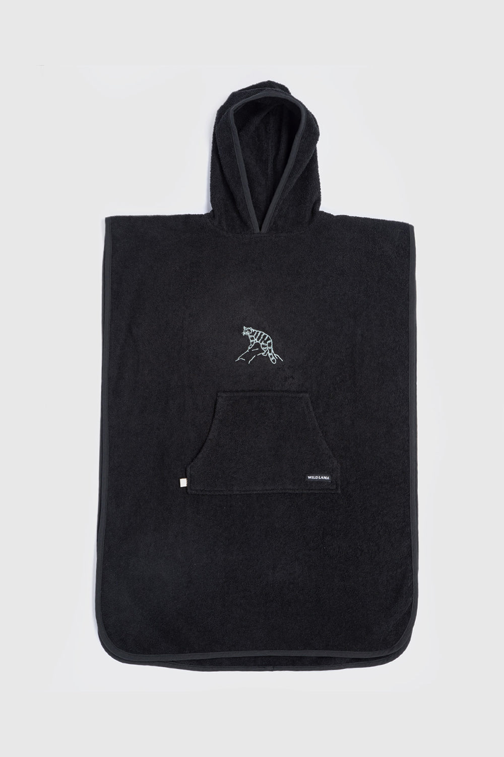 Toalla Poncho Orgánica Niños Negro