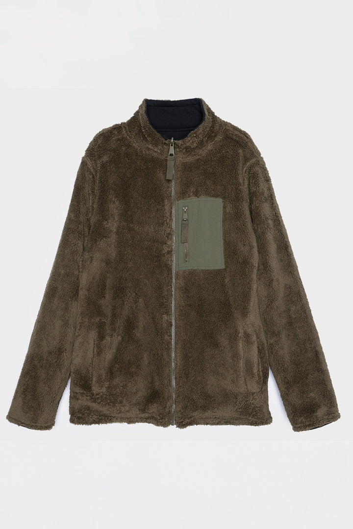 Polar Reversible Petra Reciclado Orgánico Verde Hombre