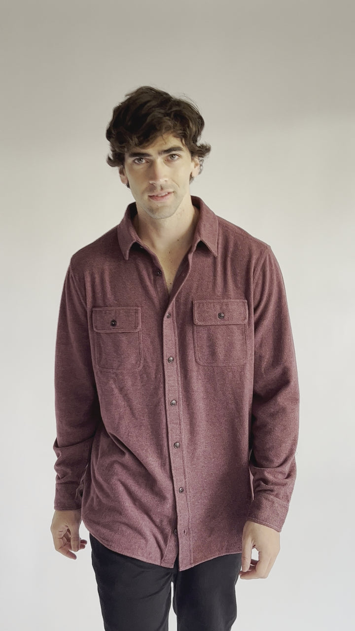 Camisa Notro Reciclada Burdeo Hombre