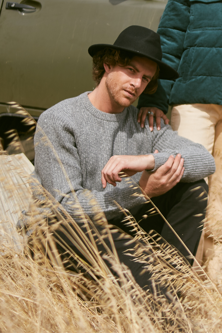 Sweater Avellano Orgánico Gris Hombre