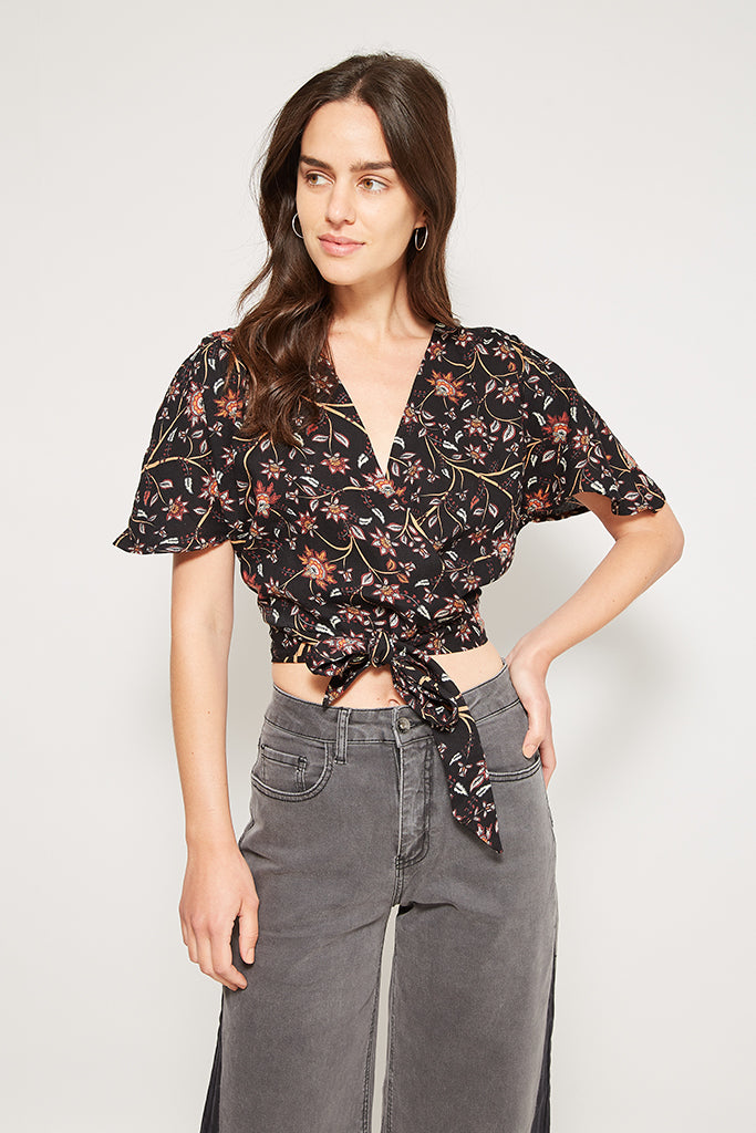 Camisa Algodón Orgánico Mujer Floreada