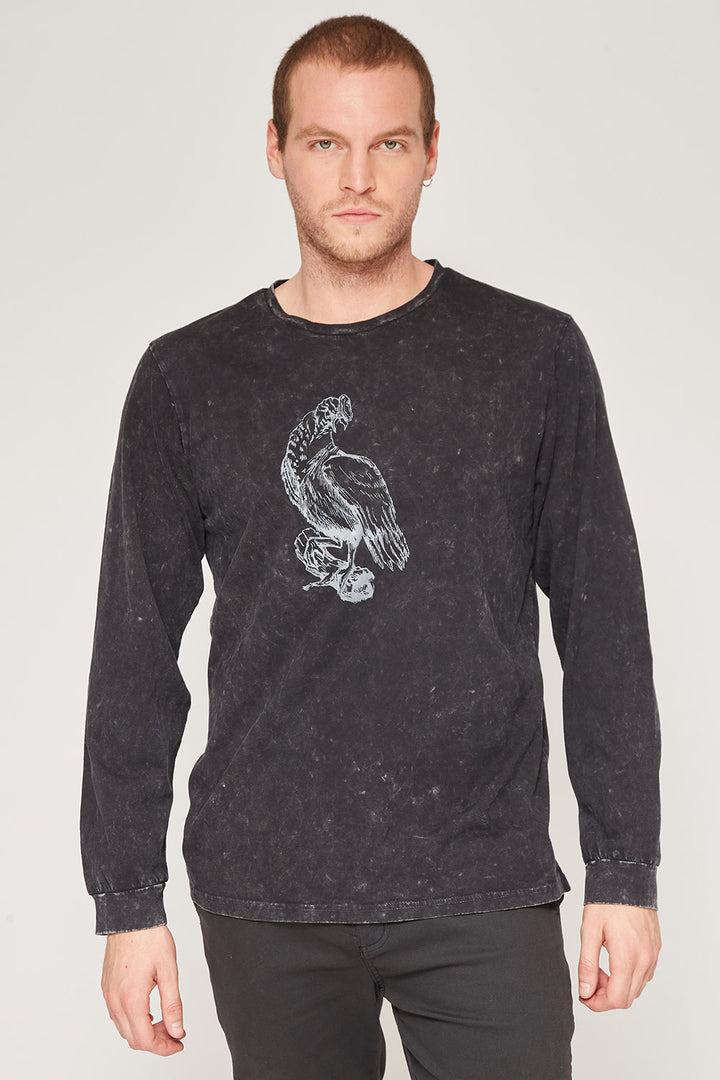 Polera Cóndor Orgánica Hombre Negro