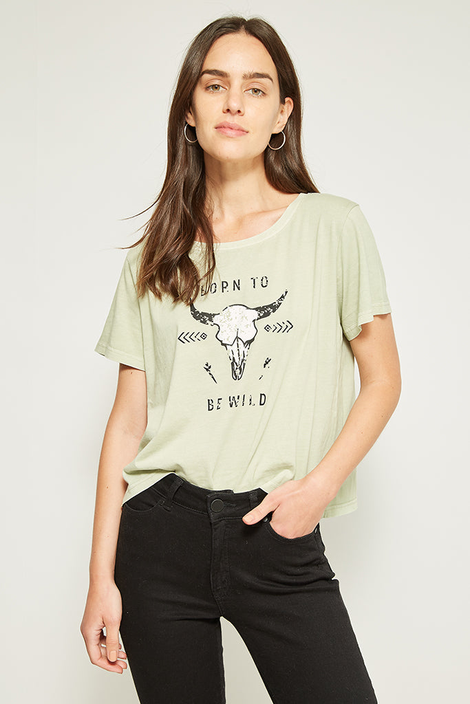 Polera Mistaken Algodón Orgánico Mujer Verde