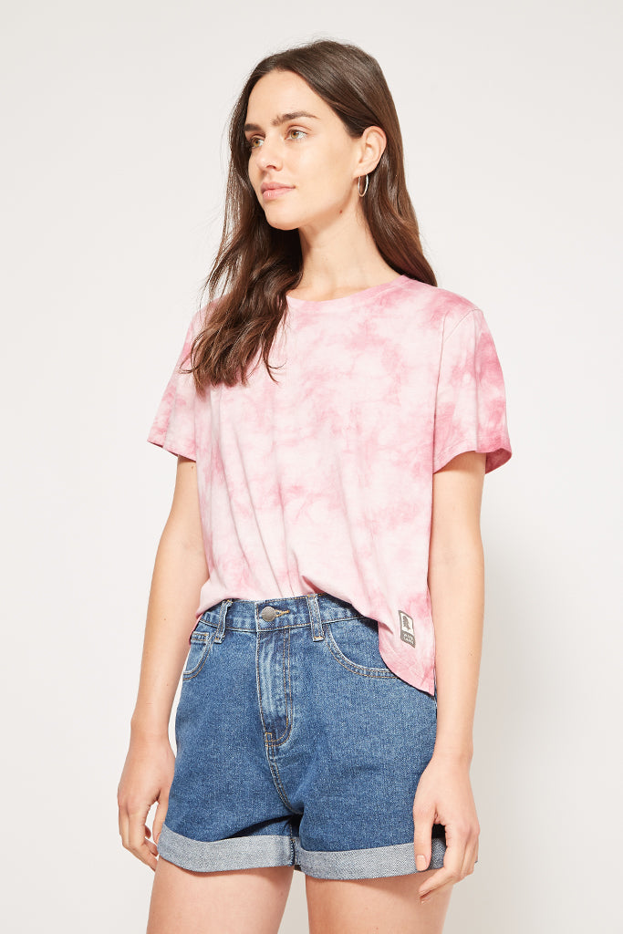 Polera Dyed Algodón Orgánico Mujer Burdeo