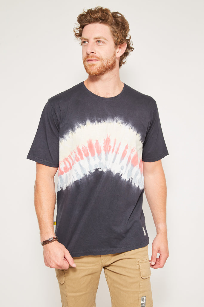 Polera Spray Algodón Orgánico Hombre Negra