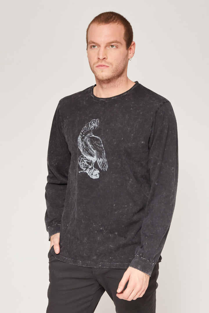Polera Cóndor Orgánica Hombre Negro