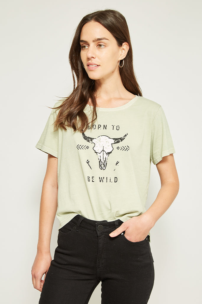 Polera Mistaken Algodón Orgánico Mujer Verde