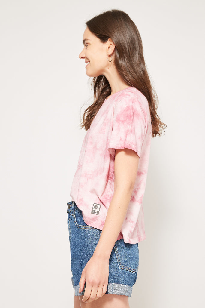 Polera Dyed Algodón Orgánico Mujer Burdeo