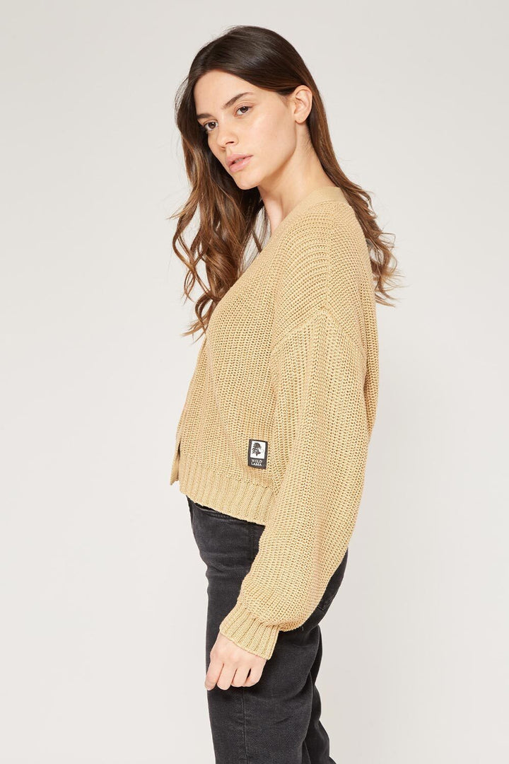 Sweater Cropped Orgánico Mujer Crudo