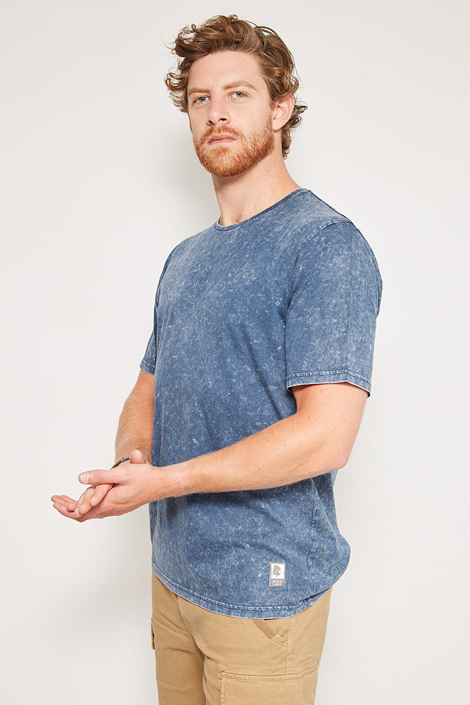 Polera Essential Algodón Orgánico Hombre Azul
