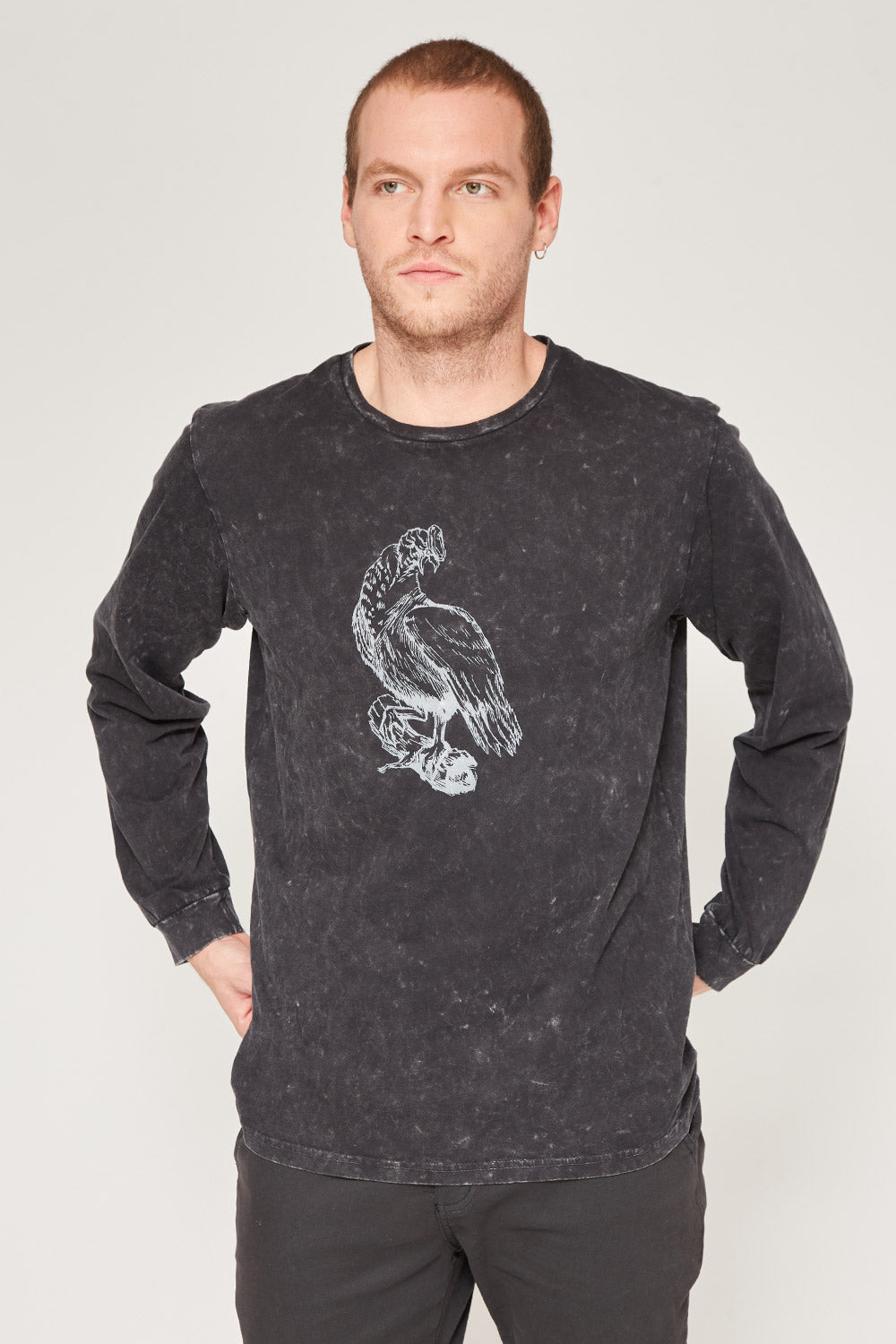 Polera Cóndor Orgánica Hombre Negro
