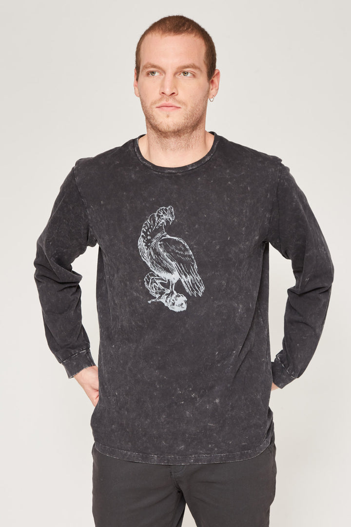 Polera Cóndor Orgánica Hombre Negro