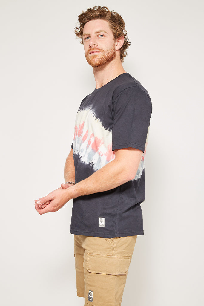 Polera Spray Algodón Orgánico Hombre Negra