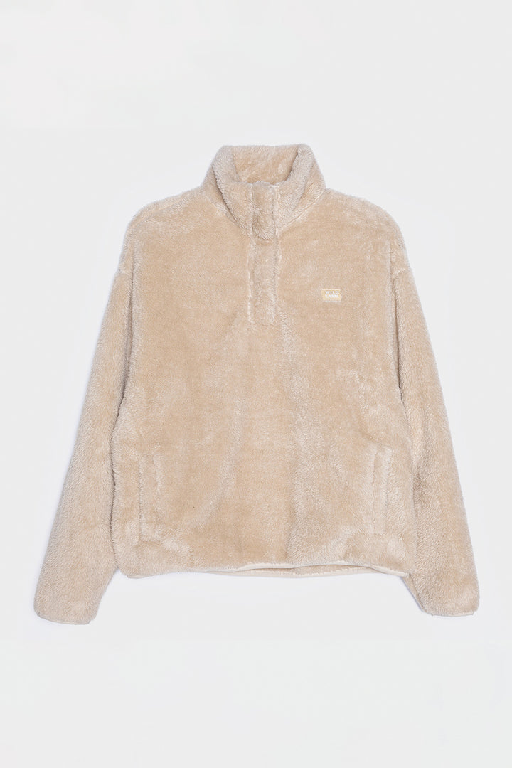 Polar Bruma Shaggy Reciclado Beige Mujer
