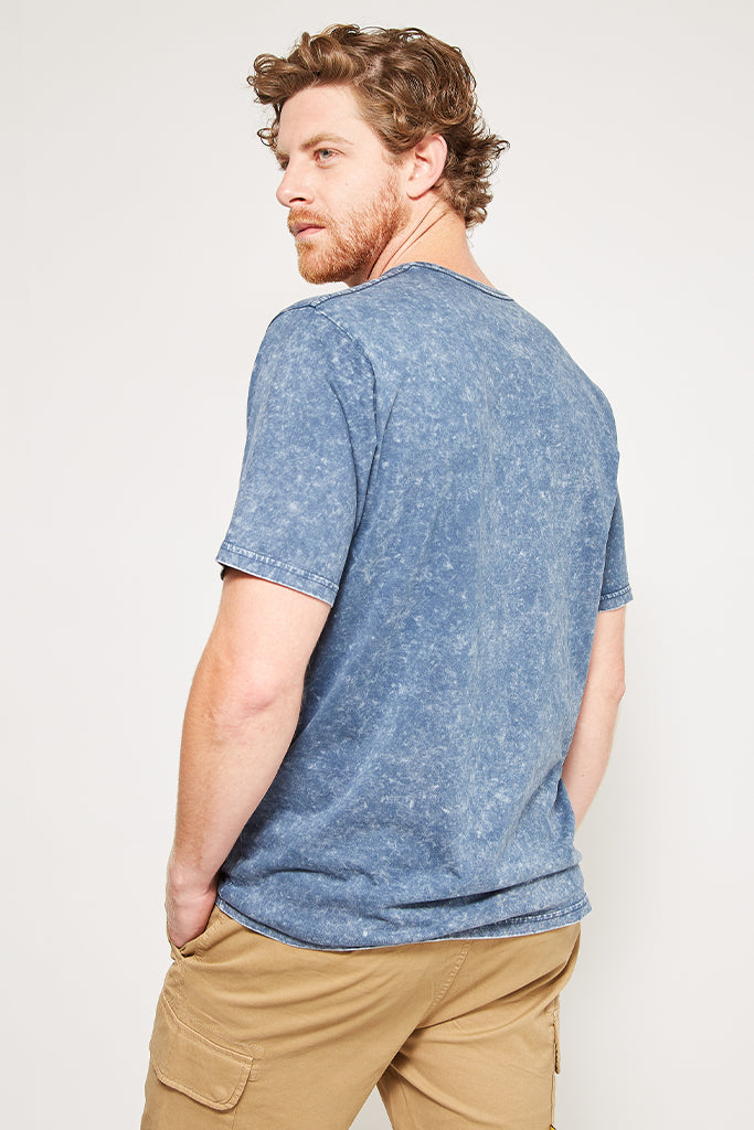Polera Essential Algodón Orgánico Hombre Azul