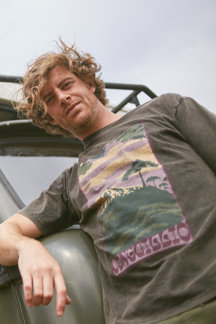 Polera Parques Con Causa Negra Hombre