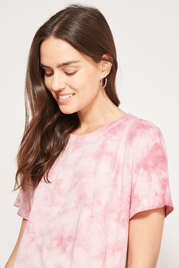 Polera Dyed Algodón Orgánico Mujer Burdeo